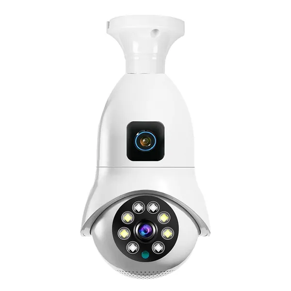 2-Lens Bulb Wi-Fi Smart Dual Camera (IPC-V380pro-E27A) – 1080P Night Vision, Two-Way Audio