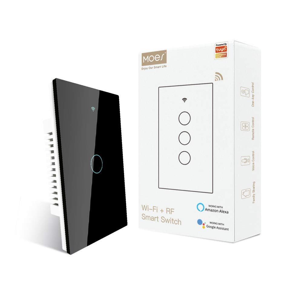 MOES 2.4GHz WiFi touch smart switch