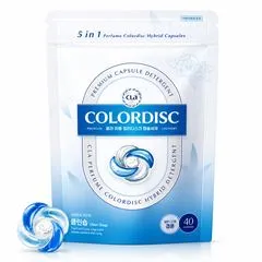 CLA 5-in-1 Perfume Color Disc Hybrid Capsule Laundry Detergent – Clean Soap (40 Pack)
