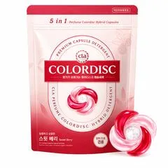 CLA 5-in-1 Perfume Color Disc Hybrid Capsule Laundry Detergent – Sweet Berry (40 Pack)